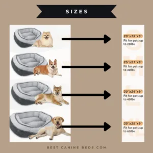 MIXJOY dog bed sizes